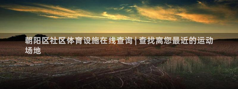 意昂体育3开户：朝阳区社区体育设施在线查询 | 查找