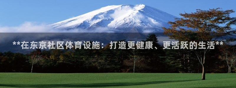 意昂3娱乐网站：**在东京社区体育设施：打造更健康、