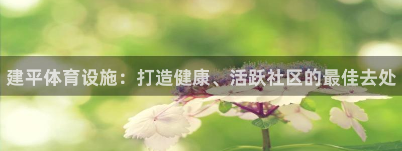 意昂3娱乐是那个系列的台子：建平体育设施：打造健康、