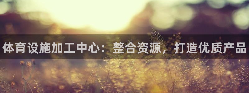 意昂3娱乐：体育设施加工中心：整合资源，打造优质产品